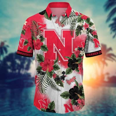 Stylish Aloha NCAA Nebraska Cornhuskers Hawaiian Shirt Hibiscus Flowers Gift For Boyfriend