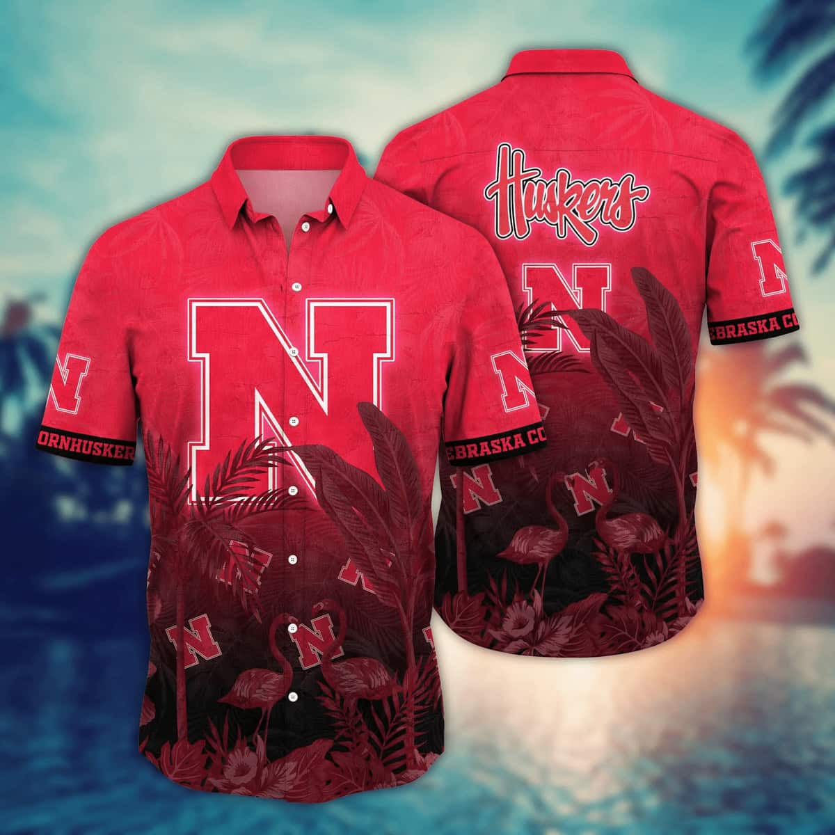 Awesome Nebraska Cornhuskers NCAA Hawaiian Shirt Tropical Nature Gift For Summer Holiday