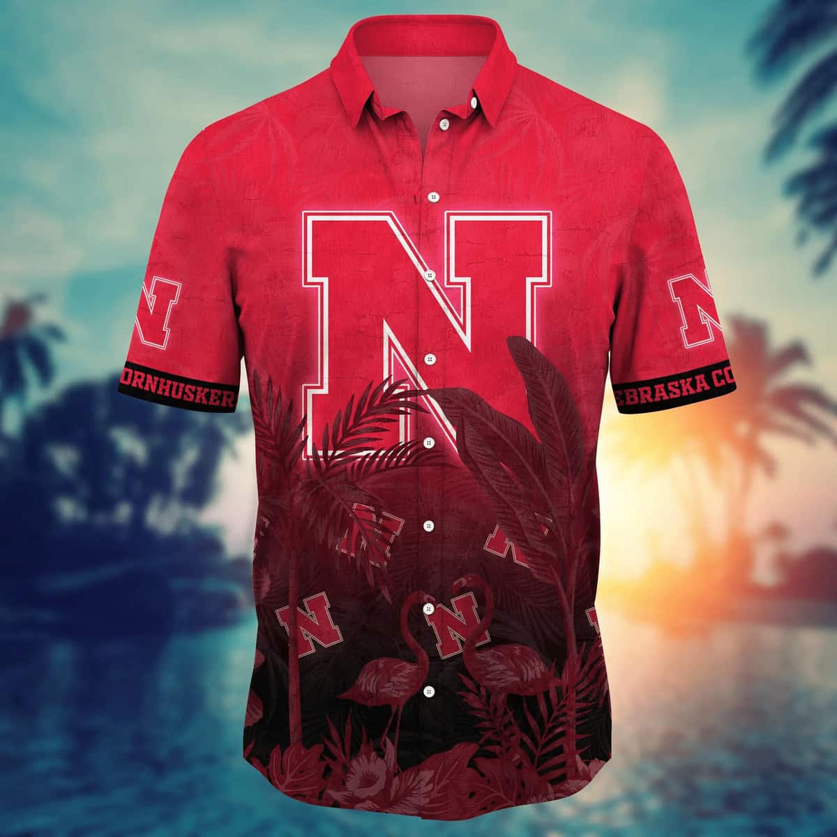 Awesome Nebraska Cornhuskers NCAA Hawaiian Shirt Tropical Nature Gift For Summer Holiday