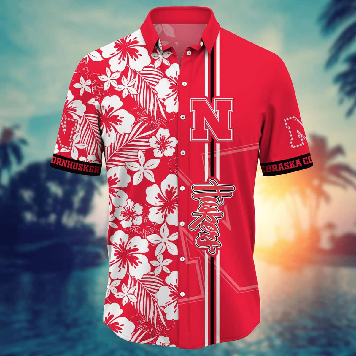 Stylish Aloha NCAA Nebraska Cornhuskers Hawaiian Shirt Practical Beach Gift For Dad