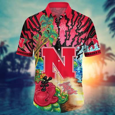 Stylish Aloha Nebraska Cornhuskers NCAA Hawaiian Shirt Beach Vacation Gift For Dad