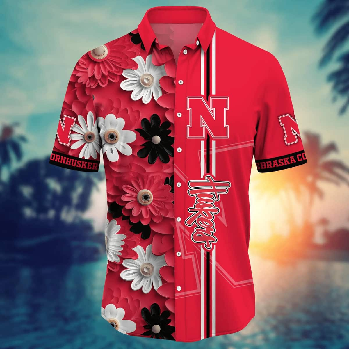 Los Angeles Angels Tropical Floral Custom Name Aloha Hawaiian Shirt