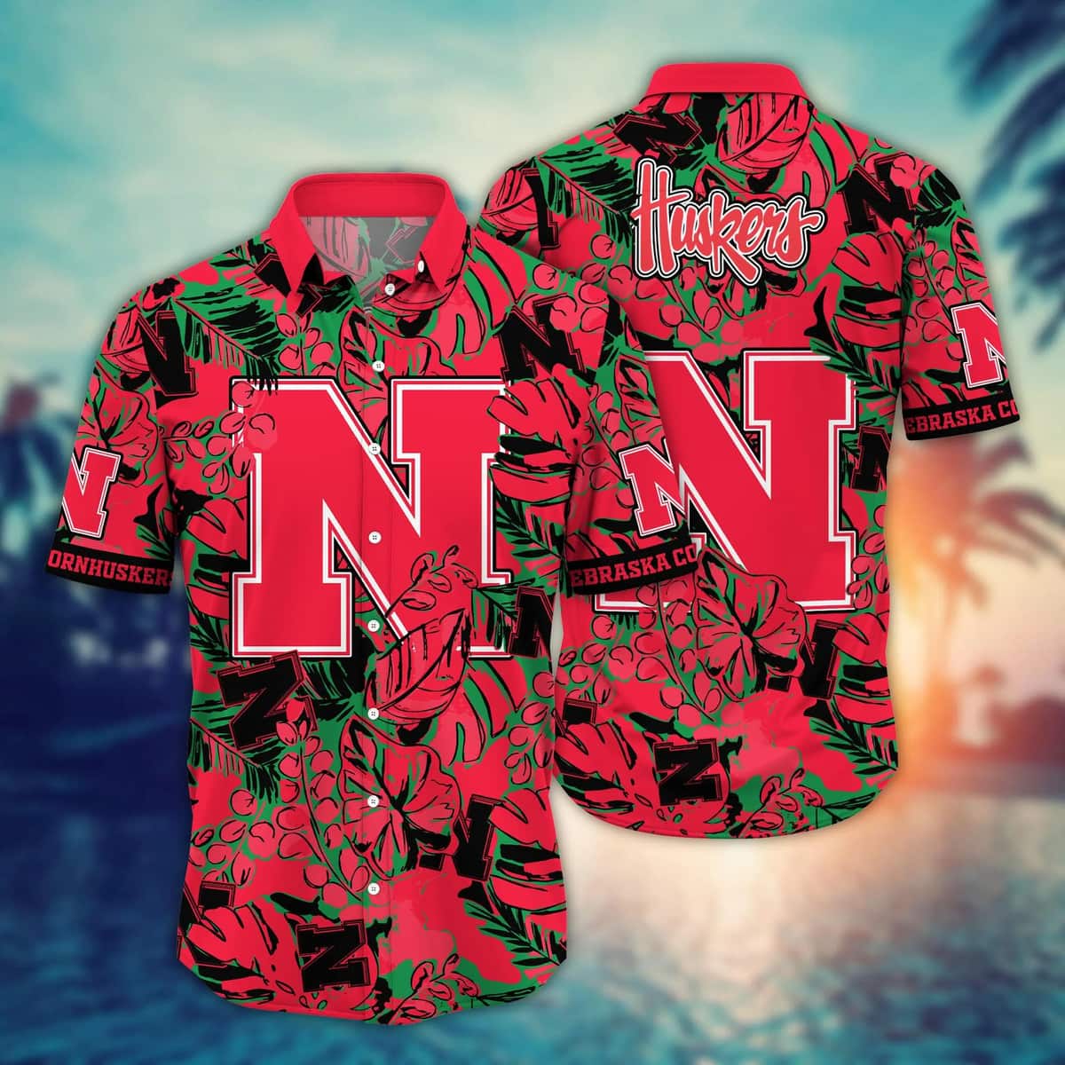 NCAA Nebraska Cornhuskers Hawaiian Shirt Beach Vacation Gift For Summer Holiday