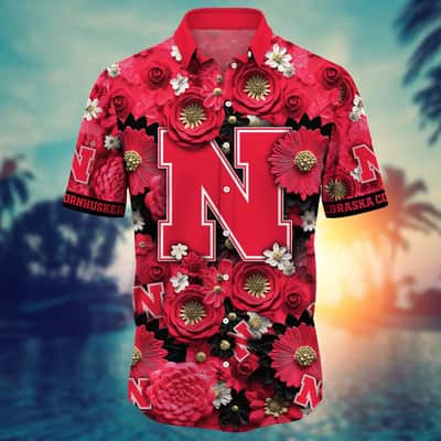 Floral Aloha NCAA Nebraska Cornhuskers Hawaiian Shirt Cool Gift For Friends
