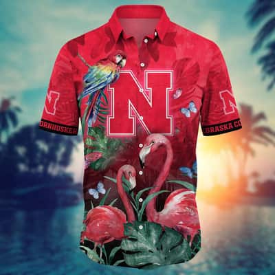 Awesome NCAA Nebraska Cornhuskers Hawaiian Shirt Pink Flamingo Gift For Best Friend