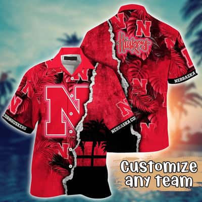 Vintage Aloha NCAA Nebraska Cornhuskers Hawaiian Shirt Sunset View Gift For Best Friend