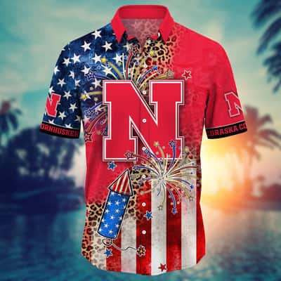 NCAA Nebraska Cornhuskers Hawaiian Shirt Fireworks Independence Day Gift For Best Friend