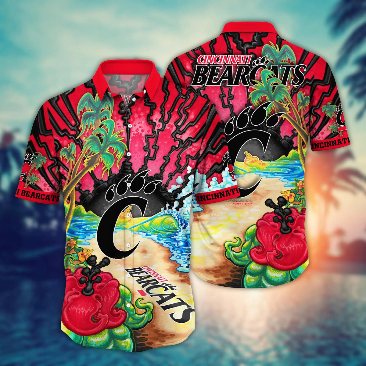 Awesome Aloha Cincinnati Bearcats NCAA Hawaiian Shirt Best Gift For Dad