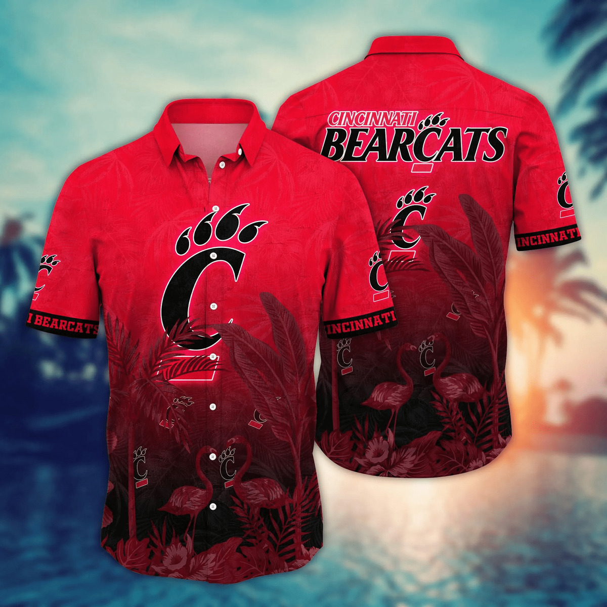 Vintage Aloha Cincinnati Bearcats NCAA Hawaiian Shirt Funny Gift For Dad