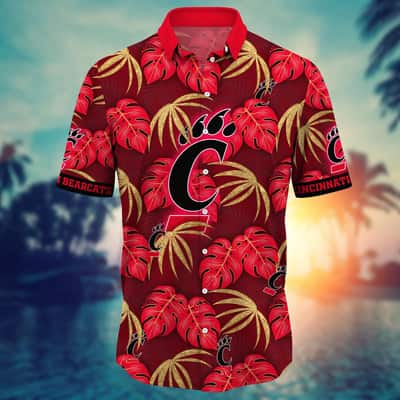 NCAA Cincinnati Bearcats Hawaiian Shirt Palm Leaves Gift For Cool Dad