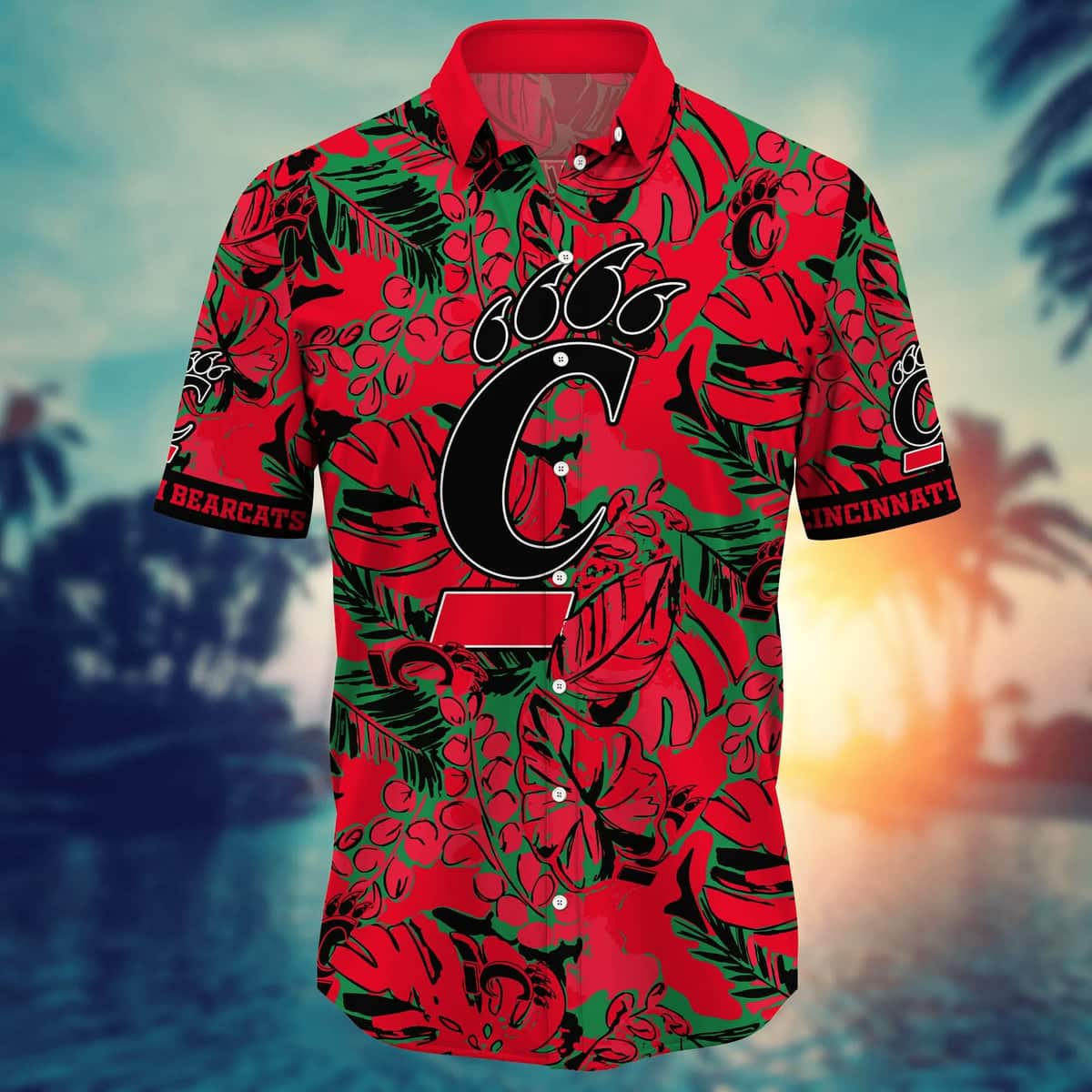 Red Aloha NCAA Cincinnati Bearcats Hawaiian Shirt Gift For Boyfriend