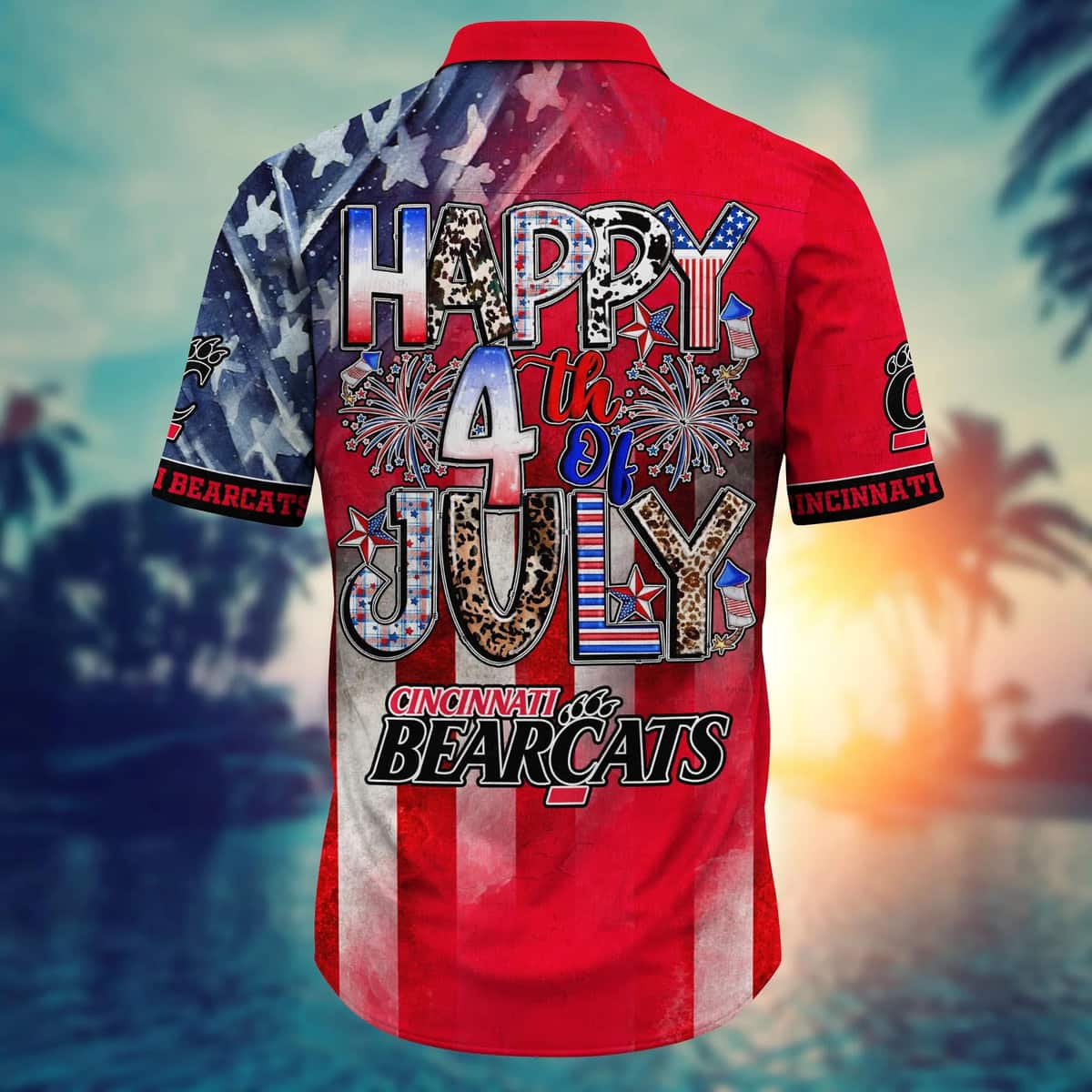 NCAA Cincinnati Bearcats Hawaiian Shirt Happy 4th Of July Gift For Family