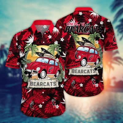 Stylish Aloha NCAA Cincinnati Bearcats Hawaiian Shirt Palm Leaves Gift For Family