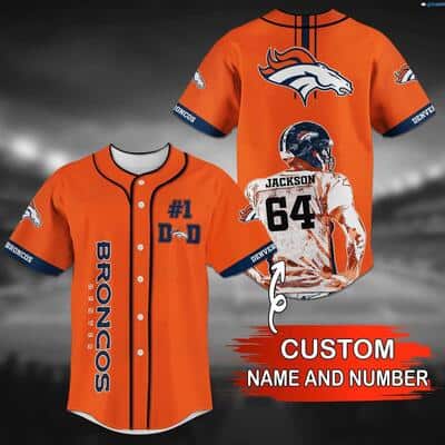 Customize NFL Denver Broncos Baseball Jersey Gift For Football Players