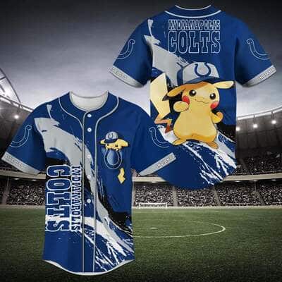 Navi NFL Indianapolis Colts Baseball Jersey Pikachu Gift For Best Friend