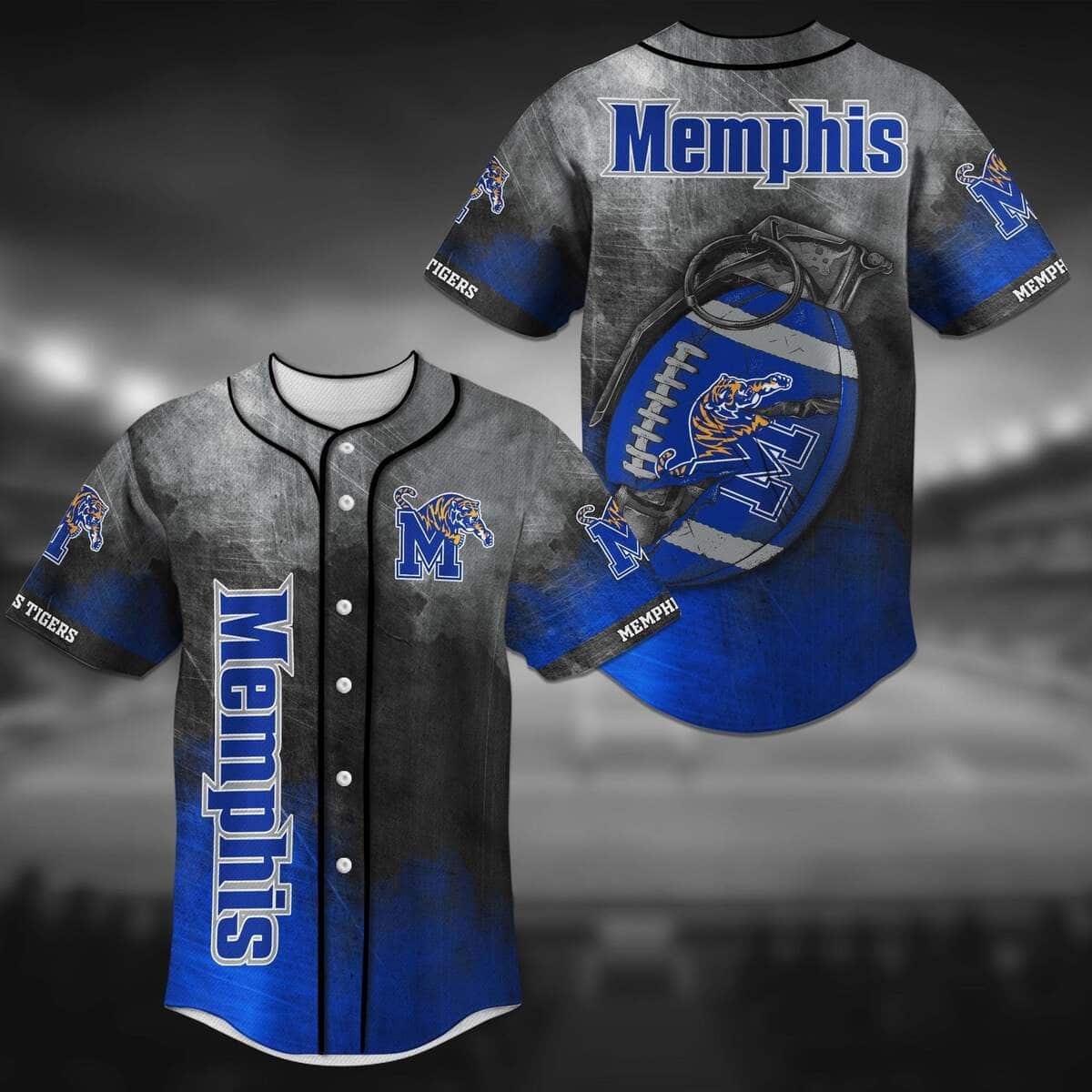 Awesome NFL Memphis Tigers Baseball Jersey Grenade Gift For Cool Dad