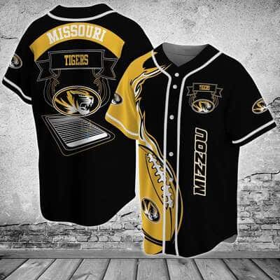 Black NFL Missouri Tigers Baseball Jersey Gift For Football Players