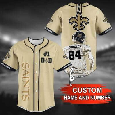 Personalized NFL New Orleans Saints Baseball Jersey Custom Name And Numberl Gift For Boyfriend