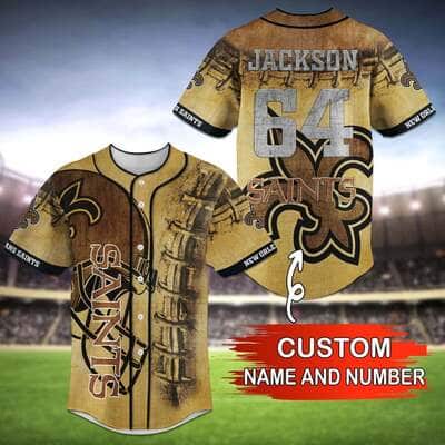 Personalized NFL New Orleans Saints Baseball Jersey Custom Name And Number Gift For Football Players