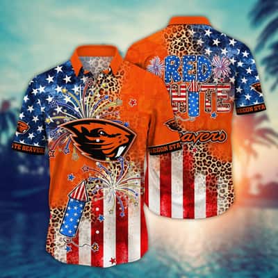 Cool NCAA Oregon State Beavers Hawaiian Shirt Independence Day Gift For Friends