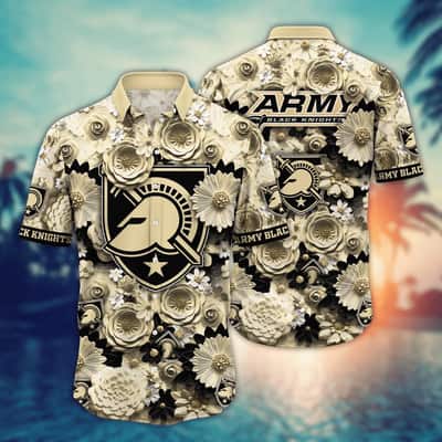 Stylish NCAA Army Black Knights Hawaiian Shirt Floral Aloha Beach Vacation Gift