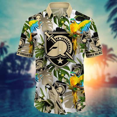 Tropical Aloha NCAA Army Black Knights Hawaiian Shirt Flora And Fauna Gift For Boyfriend