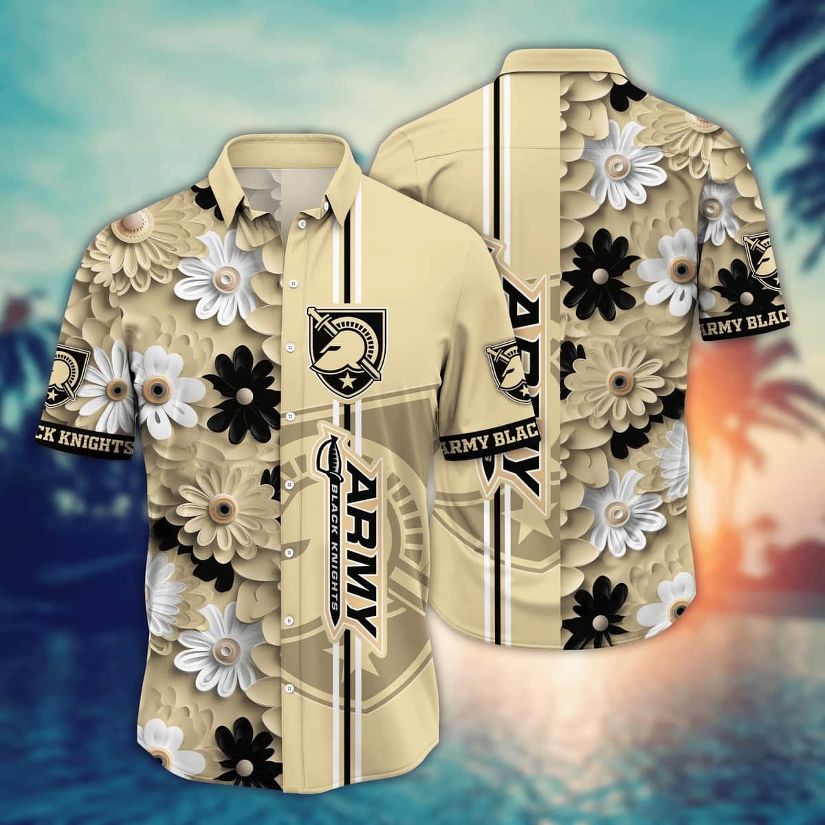 Floral Aloha NCAA Army Black Knights Hawaiian Shirt Trendy Summer Gift For Dad