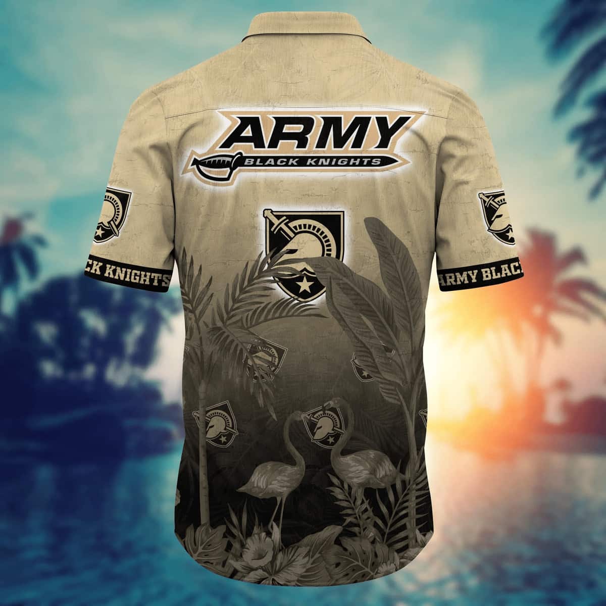 Vintage Aloha NCAA Army Black Knights Hawaiian Shirt Gift For Beach Lovers