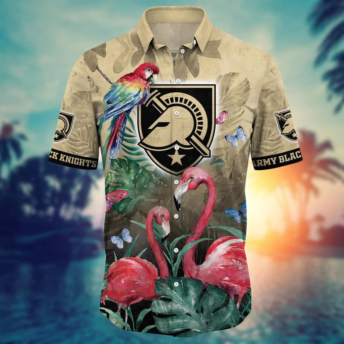 Classic NCAA Army Black Knights Hawaiian Shirt Pink Flamingo Gift For Beach Lovers