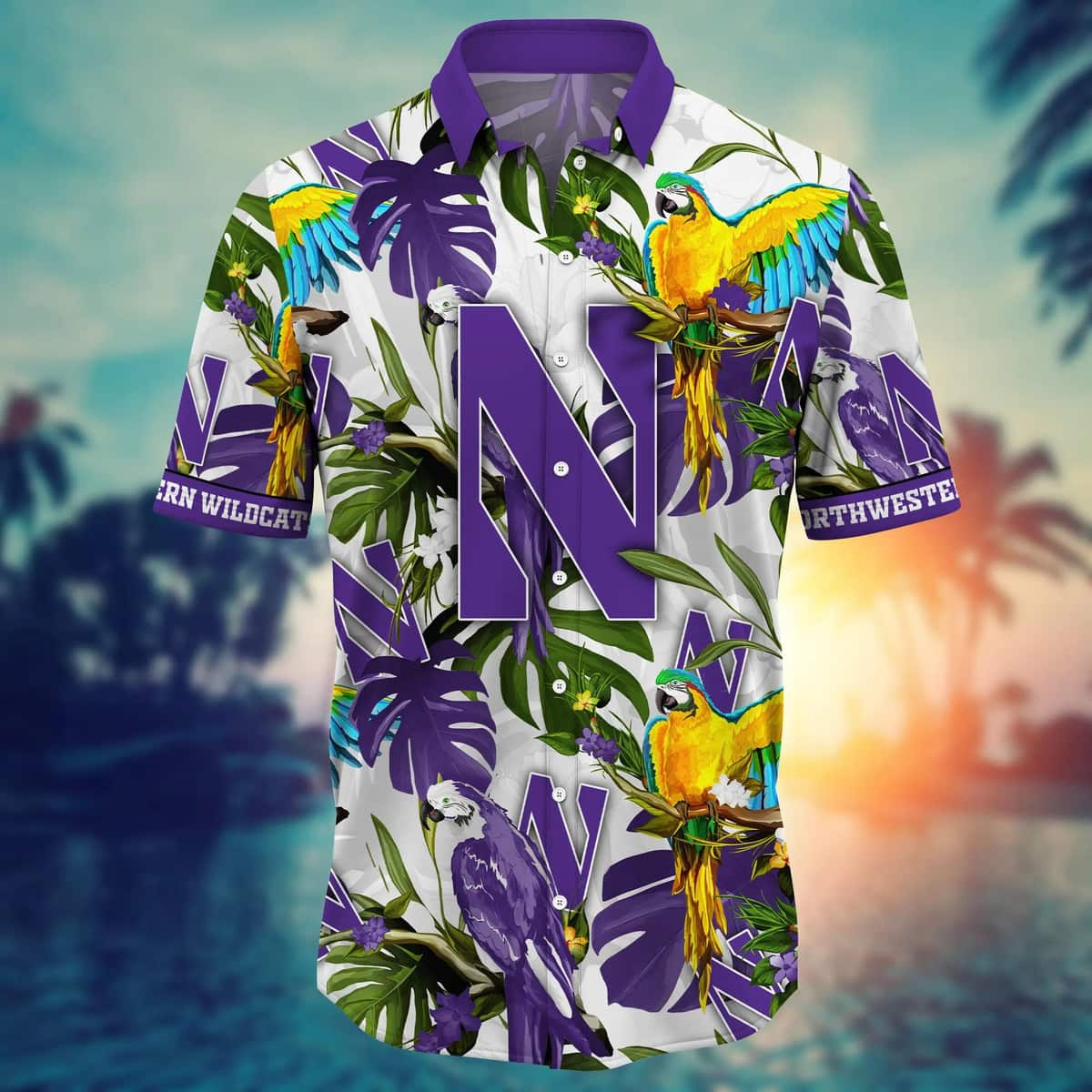 Minnesota Vikings Tropical Floral Custom Name Aloha Hawaiian Shirt