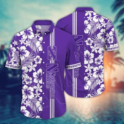 Classic Aloha NCAA Northwestern Wildcats Hawaiian Shirt Cool Gift For Dad