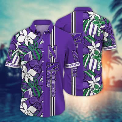Basic Aloha NCAA Northwestern Wildcats Hawaiian Shirt Trendy Summer Gift For Dad