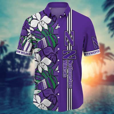 Basic Aloha NCAA Northwestern Wildcats Hawaiian Shirt Trendy Summer Gift For Dad
