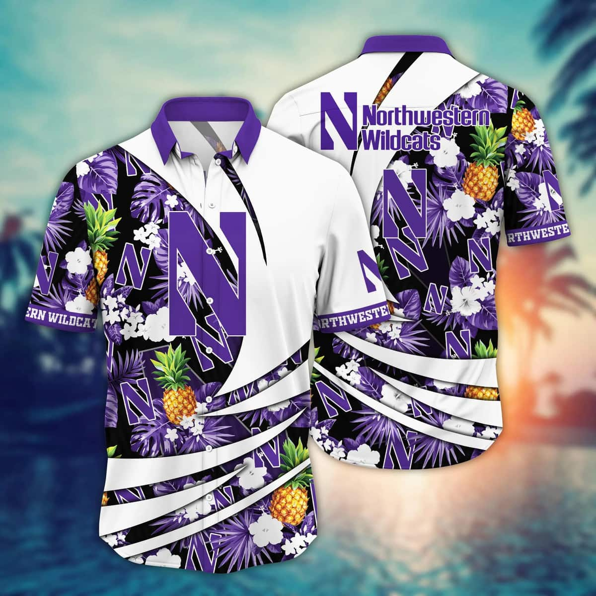 Floral Aloha NCAA Northwestern Wildcats Hawaiian Shirt Classic