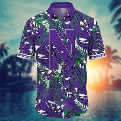 Vintage NCAA Northwestern Wildcats Hawaiian Shirt Aloha Forest Gift For Friends