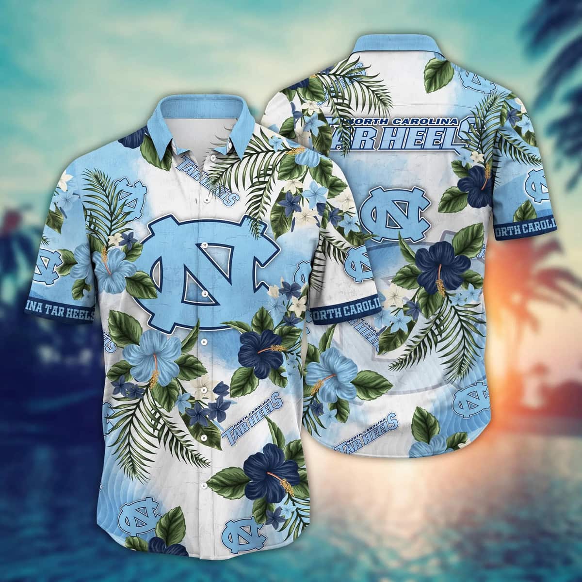 Basic Aloha North Carolina Tar Heels NCAA Hawaiian Shirt Best Beach Gift