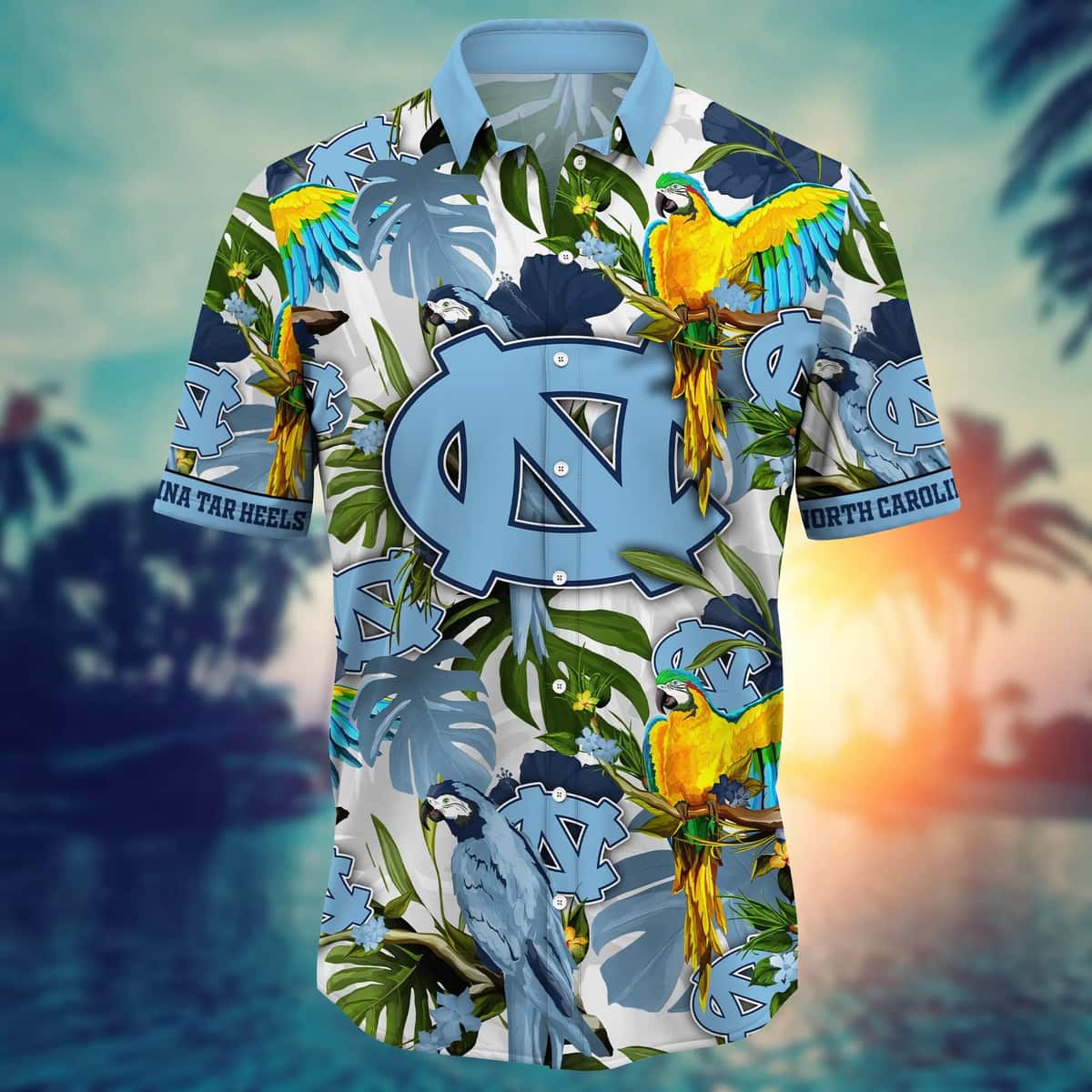 Special North Carolina Tar Heels NCAA Hawaiian Shirt Tropical Flora And Fauna Best Gift For Summer Trip