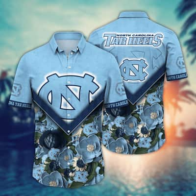 NCAA North Carolina Tar Heels Hawaiian Shirt Abstract Floweret Gift For Cool Dad