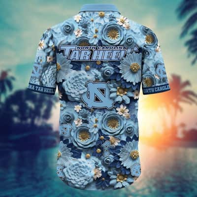 Floral Aloha NCAA North Carolina Tar Heels Hawaiian Shirt Cool Gift For Mom