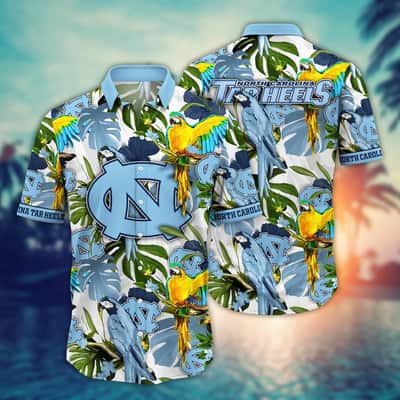Trending NCAA North Carolina Tar Heels Hawaiian Shirt Flora And Fauna Best Gift For Grandpa