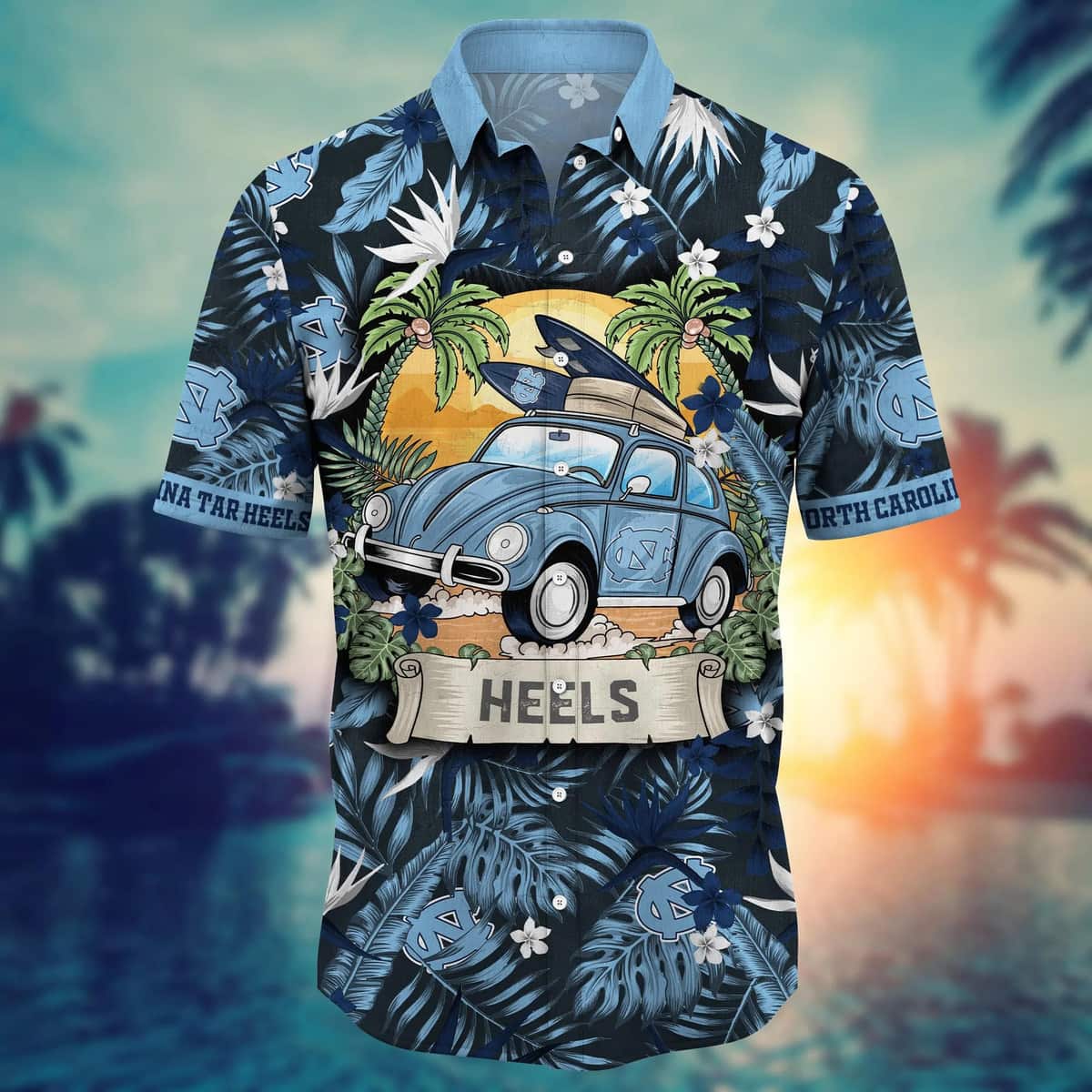 Summer Aloha NCAA North Carolina Tar Heels Hawaiian Shirt Gift For New Dad