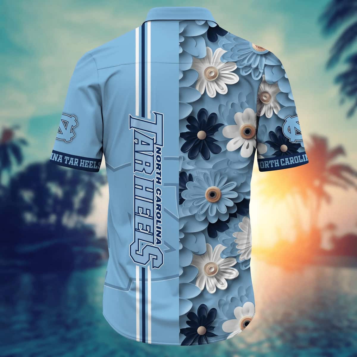 Floral Aloha NCAA North Carolina Tar Heels Hawaiian Shirt Best Gift For New Dad