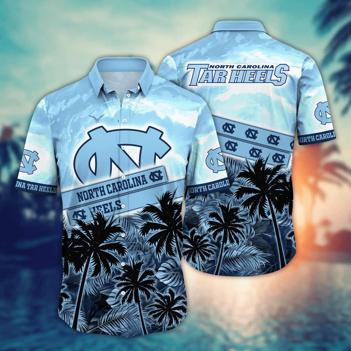 Vintage Aloha NCAA North Carolina Tar Heels Hawaiian Shirt Gift For Mom From Daughter