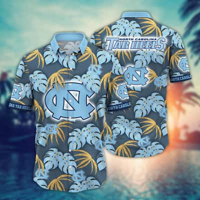 NCAA North Carolina Tar Heels Hawaiian Shirt Palm Leaves Cute Gift For Mom