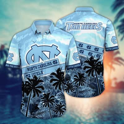 Vintage Aloha NCAA North Carolina Tar Heels Hawaiian Shirt Palm Forest Gift For Family