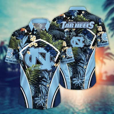 NCAA North Carolina Tar Heels Hawaiian Shirt Palm Leaves Practical Beach Gift For Friends