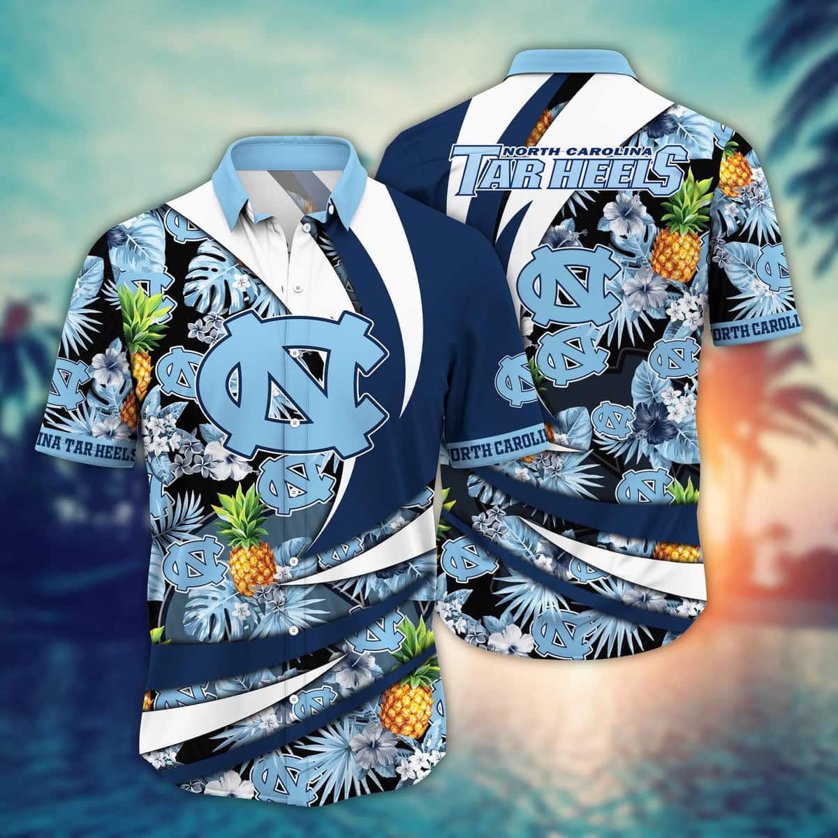 Summer Aloha NCAA North Carolina Tar Heels Hawaiian Shirt Gift For Great Dad
