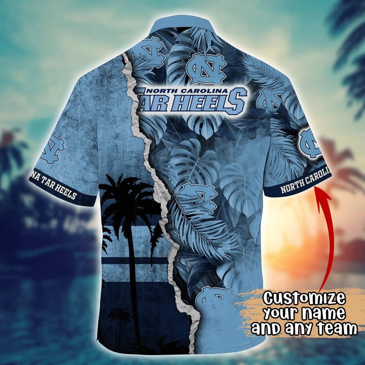 Trending NCAA North Carolina Tar Heels Hawaiian Shirt Custom Name Summer Gift For Friends
