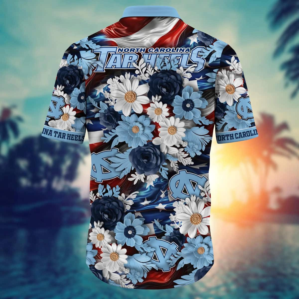 Awesome NCAA North Carolina Tar Heels Hawaiian Shirt Independence Day Beach Lovers Gifts