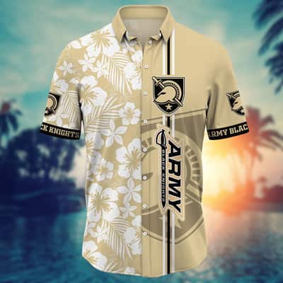 Floral Aloha Army Black Knights NCAA Hawaiian Shirt Gift For Great Dad